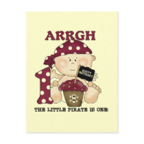 Baby Pirate 1st Birthday Tshirts and Gifts Postcard