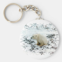 baby polar bear keychain