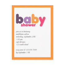 Baby Polka Orange • Baby Shower Invitation Post Cards