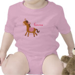 Baby Pony Horse Personalised Baby Creeper T-Shirt