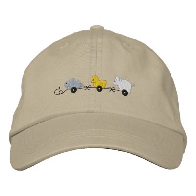 Baby Pull Toys Embroidered Baseball Caps by ZazzleEmbroidery