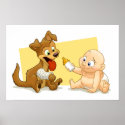 Baby & Puppy Print