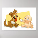 Baby & Puppy Print