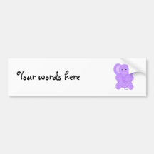 Baby purple elephant bumper stickers