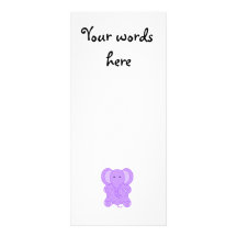 Baby purple elephant customized rack card