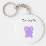 Baby purple elephant keychains