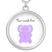 Baby purple elephant jewelry