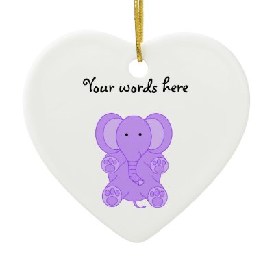 Baby purple elephant ornament by Brothergravydesigns