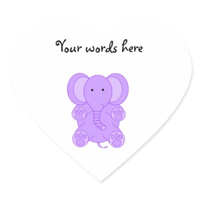 Baby purple elephant sticker by Brothergravydesigns