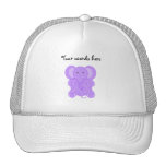 Baby purple elephant trucker hats