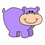 baby purple hippo cut out