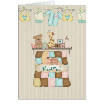 Baby Quilt Thank You, with Verse Cards