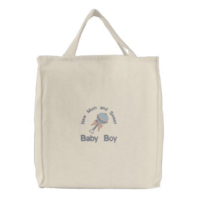 Baby Rattle - Blue Embroidered Bags Baby Rattle - Blue Embroidered Bags