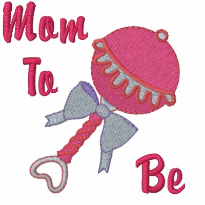 Baby Rattle - Pink by Embroidery4U
