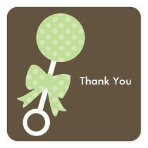 Baby Rattle Shower Envelope Seals
