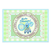 Baby Rattle template card Invitations