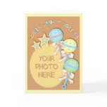 Baby Rattles Triplets Photo Template Card