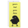 Baby raven custom rack card