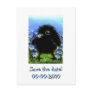 Baby raven SAVE THE DATE postcard