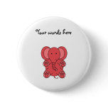 Baby red elephant pin