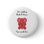 Baby red elephant buttons