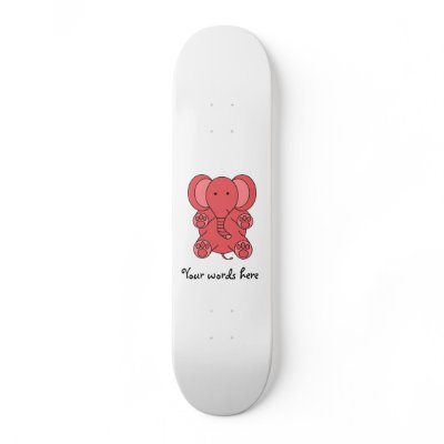 Baby red elephant skateboard deck by Brothergravydesigns