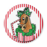 Baby Reindeer (or puppy) Holiday Gift Refrigerator Magnets