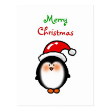 Baby Santa penguin Postcards