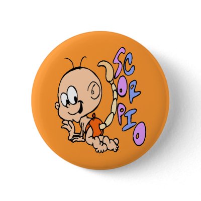 Baby Scorpio Pinback Buttons by Jojodesign