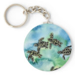 baby sea turtles reptile animal wildlife painting keychains