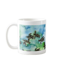 baby sea turtles reptile animal wildlife painting mugs
