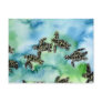 baby sea turtles reptile animal wildlife painting post card