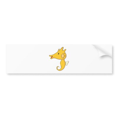Baby Seahorse Bumper Stickers by graphicdesigner