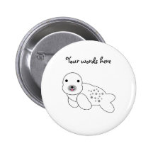 Baby seal with spots pin