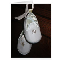 Baby shoes card