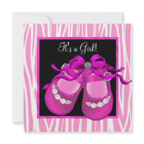 Baby Shoes Hot Pink Zebra Baby Girl Shower