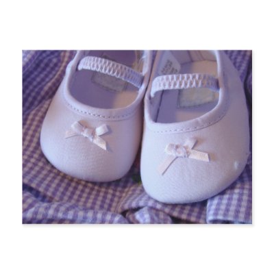 Baby Shoes Postcards Cute Sweet Booties Lavender by BabyGiftShop