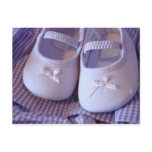 Baby Shoes Postcards Cute Sweet Booties Lavender