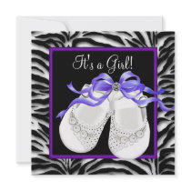 Baby Shoes Purple Zebra Baby Girl Shower