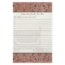 Baby Shower Advice for New Mum - Pink Brown Damask