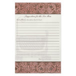 Baby Shower Advice for New Mum - Pink Brown Damask flyers