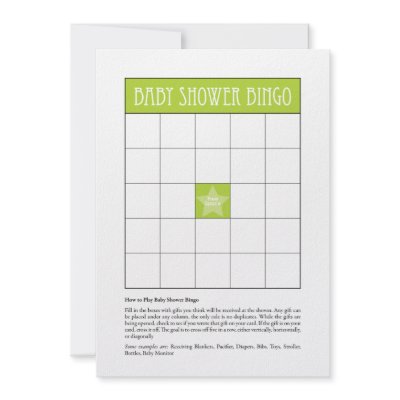 Baby Shower Bingo - Green by maboles