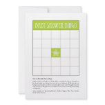 Baby Shower Bingo - Green invitations