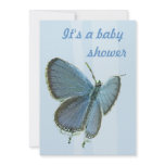 Baby Shower Blue Butterfly Invitation