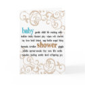 Baby Shower Blue cards