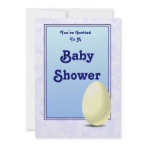 Baby Shower blue - egg Invite