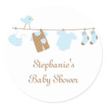 Baby shower boy birds and laundry stickers