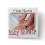 Baby Shower Button Pin, (Host Name),