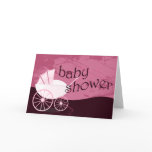 Baby Shower : carriage : Greeting Cards