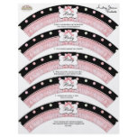 Baby Shower Cupcake Decor - French Bow Dot vs2 flyers